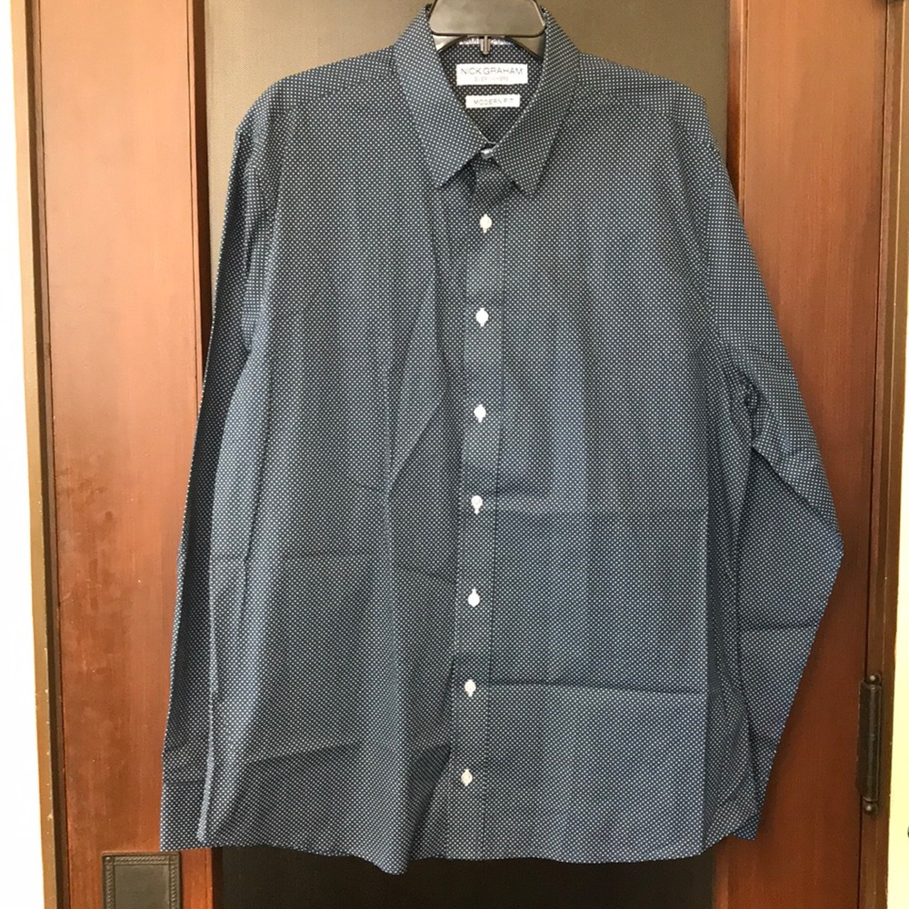 Nick Graham Everywhere navy dress shirt